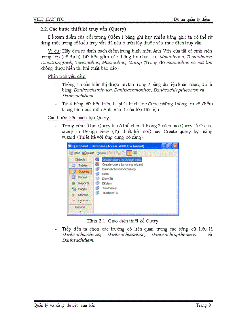image for page Phần mềm quản lý điểm bằng access