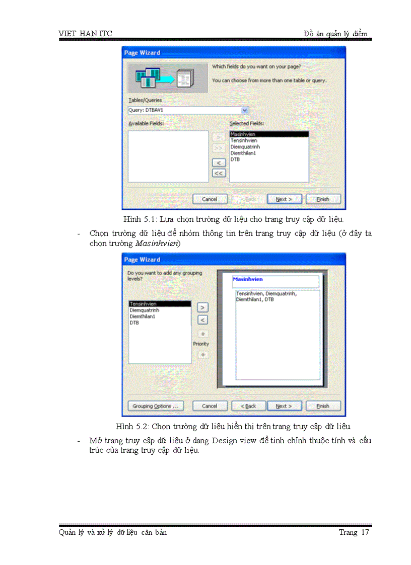image for page Phần mềm quản lý điểm bằng access