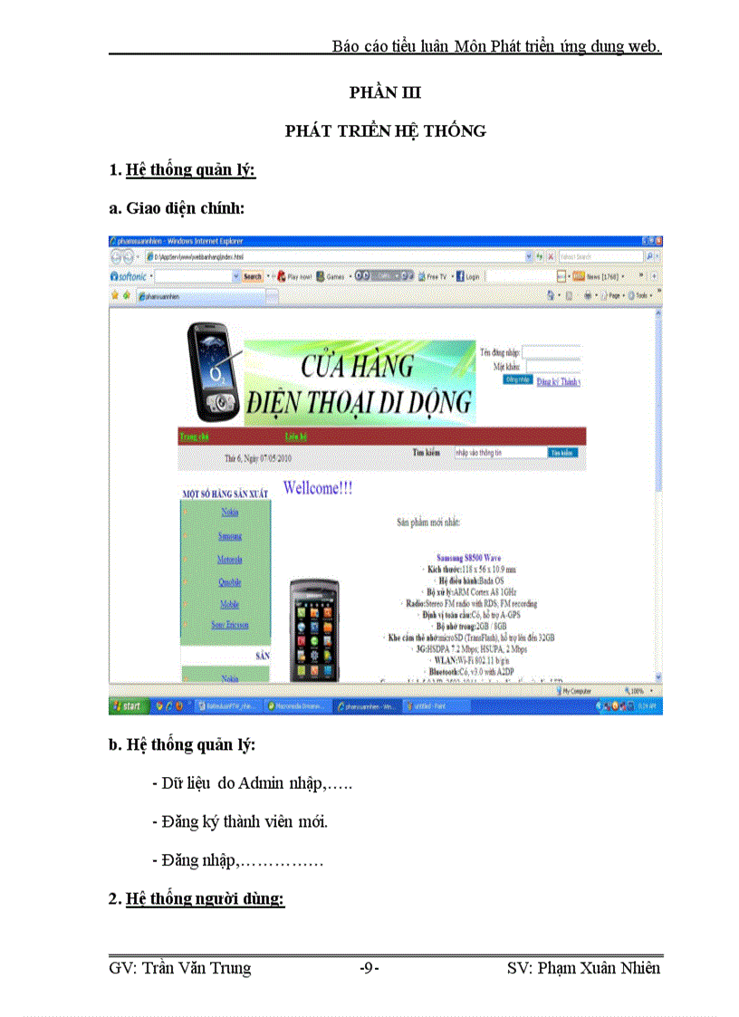 image for page Xây dựng một Website bán hàng Điện thoại di động
