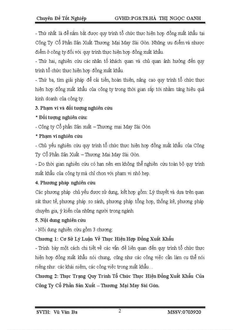 image for page Quy trình tổ chức thực hiện hợp đồng xuất khẩu tại công ty cổ phần sản xuất thương mại may sài gòn