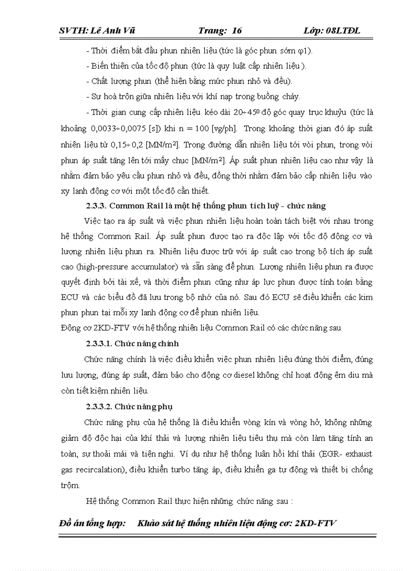 image for page Khảo sát hệ thống nhiên liệu động cơ 2KD FTV