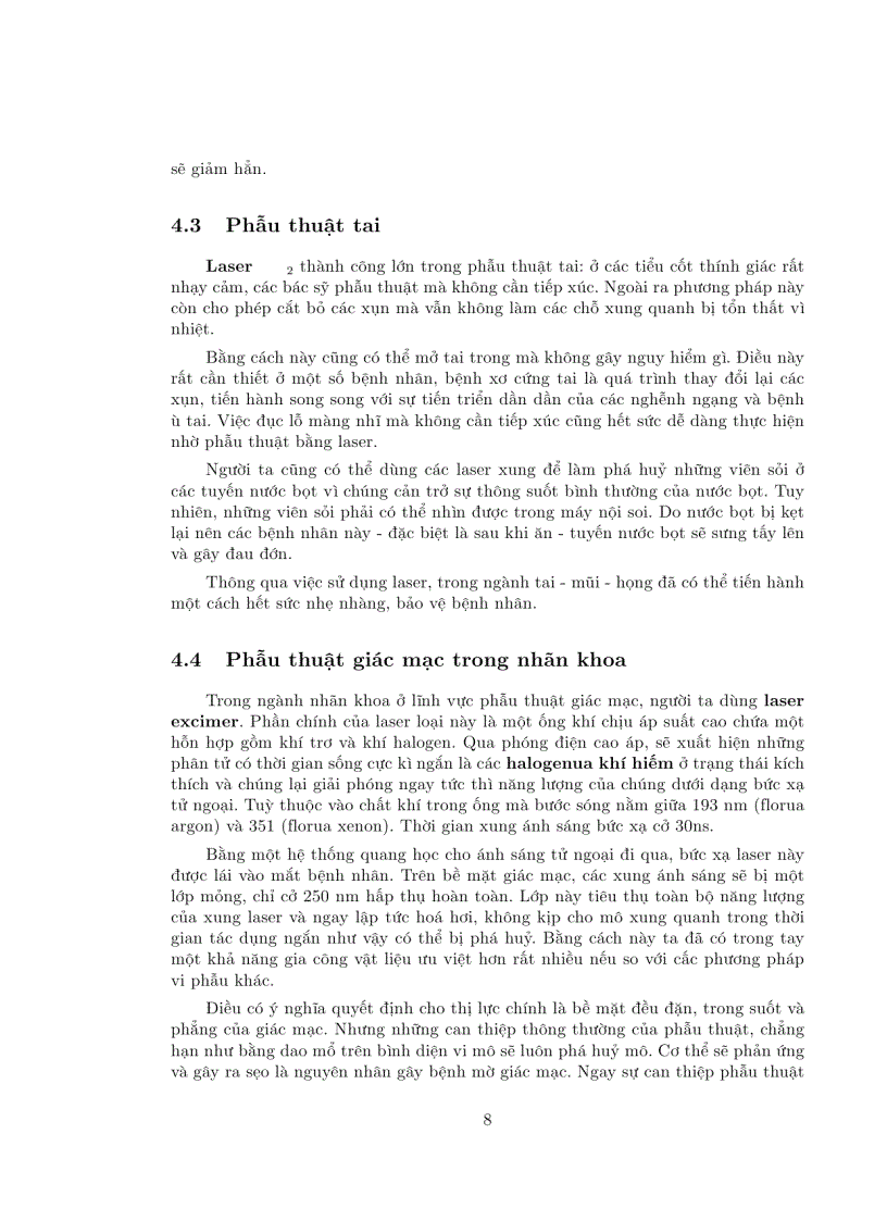 image for page Ứng dụng kỹ thuật laser trong y học