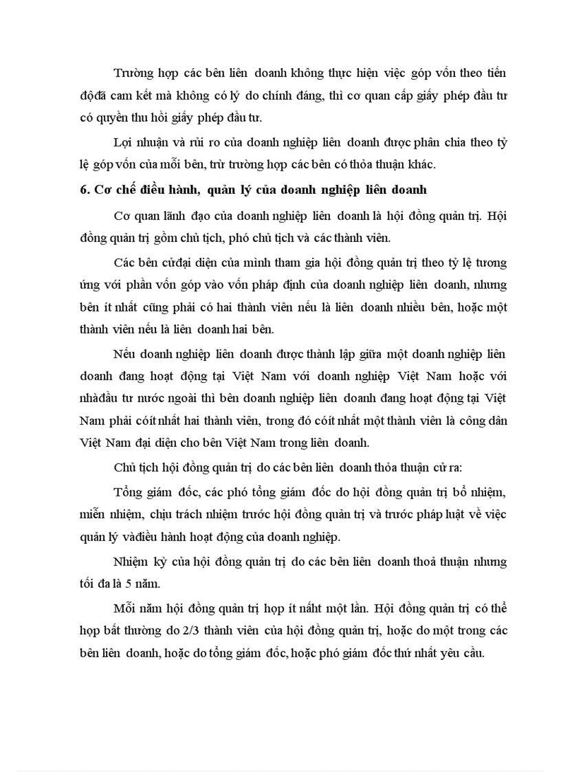 Phân tích một số đặc điểm của doanh nghiệp liên doanh và liên hệ với Tập đoàn Dệt may 19 5
