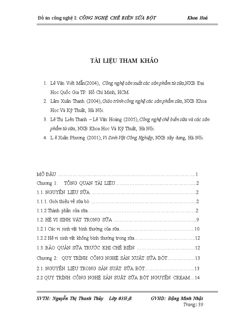 image for page Công nghệ chế biến sữa bột