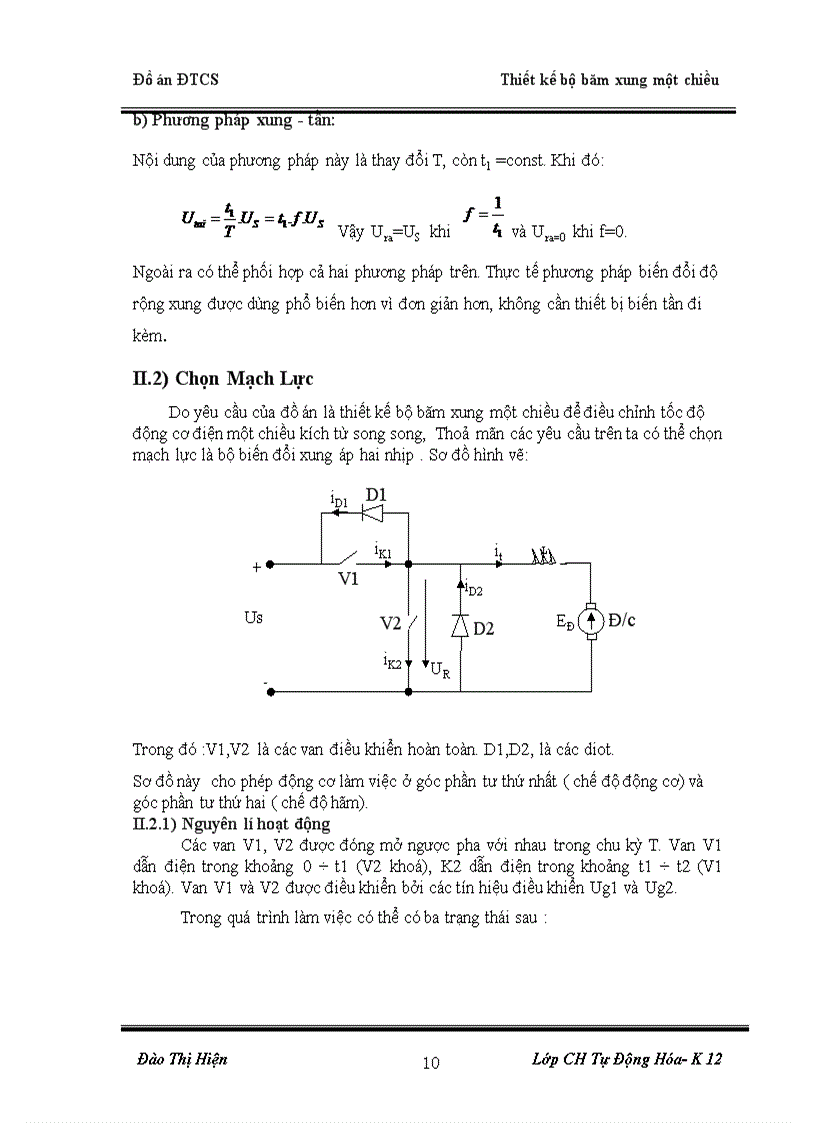 image for page Thiết kế bộ băm xung một chiều