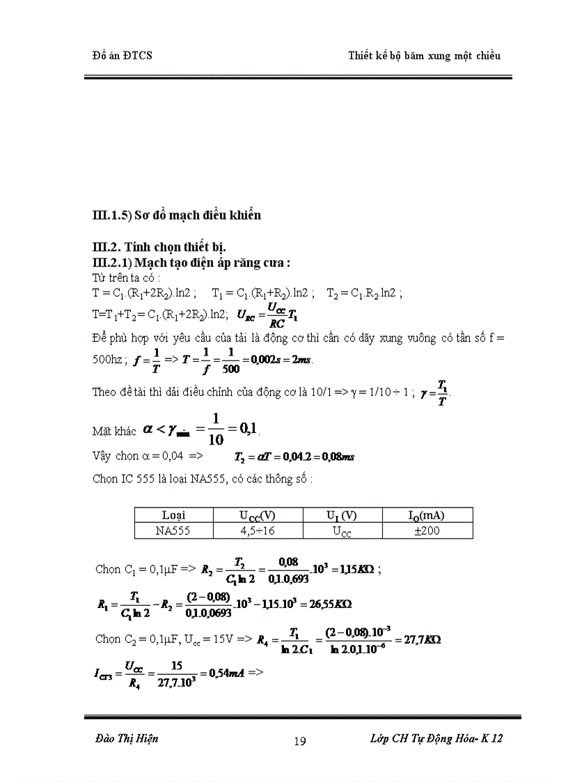 image for page Thiết kế bộ băm xung một chiều