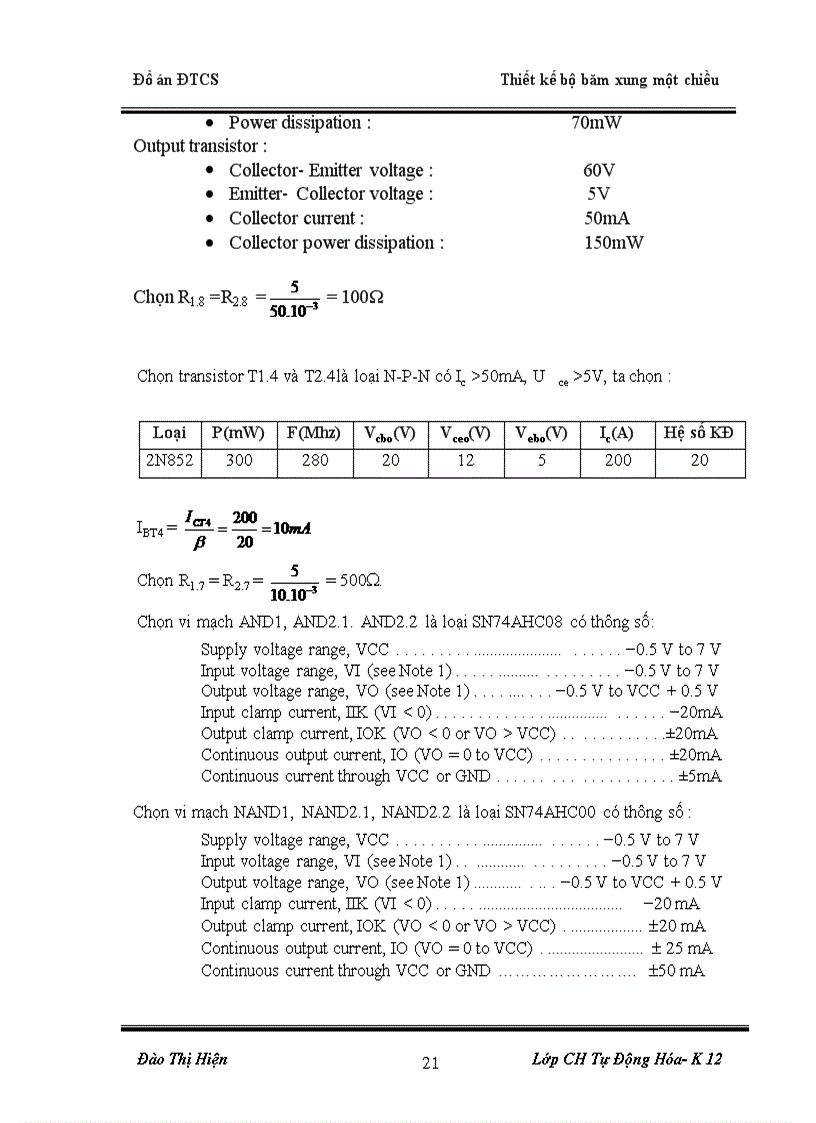 image for page Thiết kế bộ băm xung một chiều