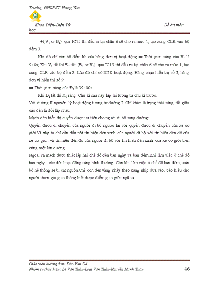 image for page Thiết kế và chế tạo mô hình điều khiển đèn giao thông ngã tư