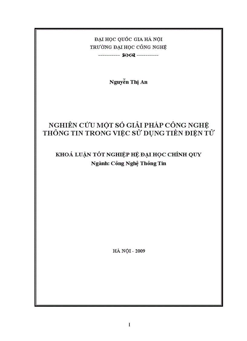 image for page Nghiên cứu một số giải pháp công nghệ thông tin trong việc sử dụng tiền điện tử