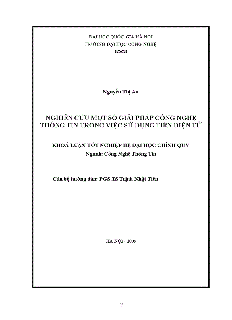 image for page Nghiên cứu một số giải pháp công nghệ thông tin trong việc sử dụng tiền điện tử