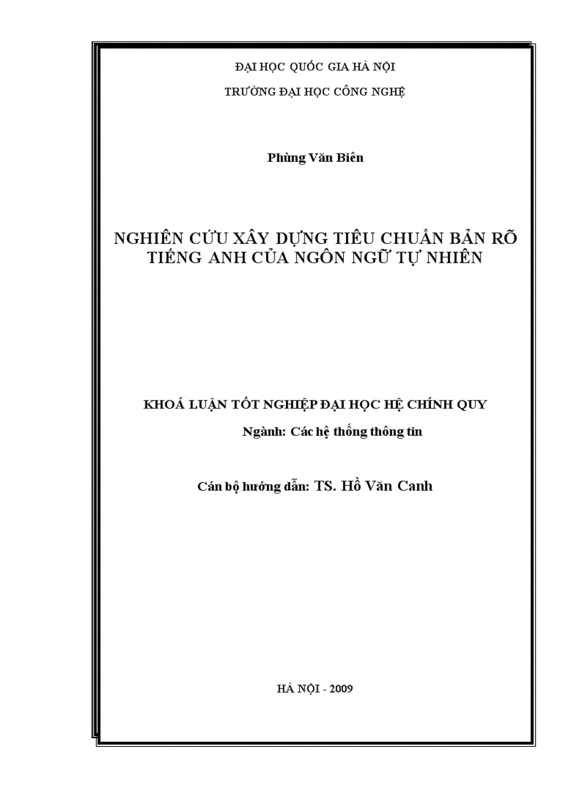 image for page Nghiên cứu xây dựng tiêu chuẩn bản rõ tiếng anh của ngôn ngữ tự nhiên