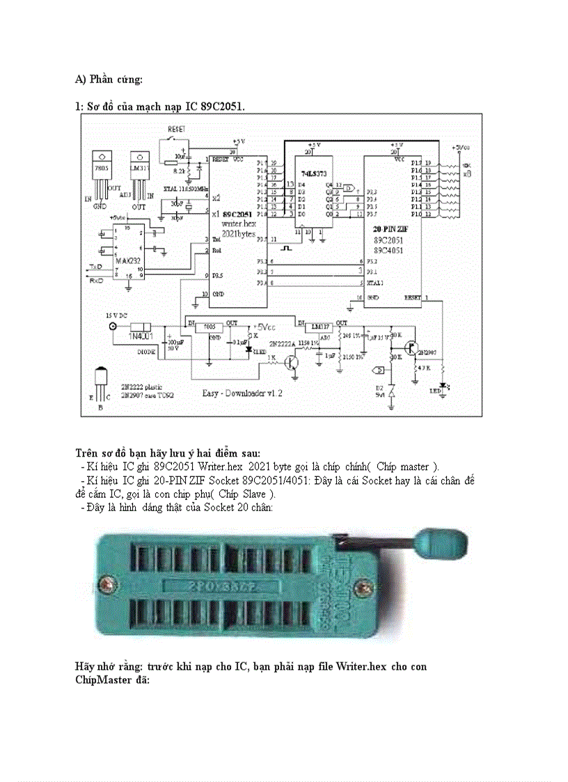 image for page Tìm hiểu IC 89C2051 và mạch nạp chương trình cho IC 89C205