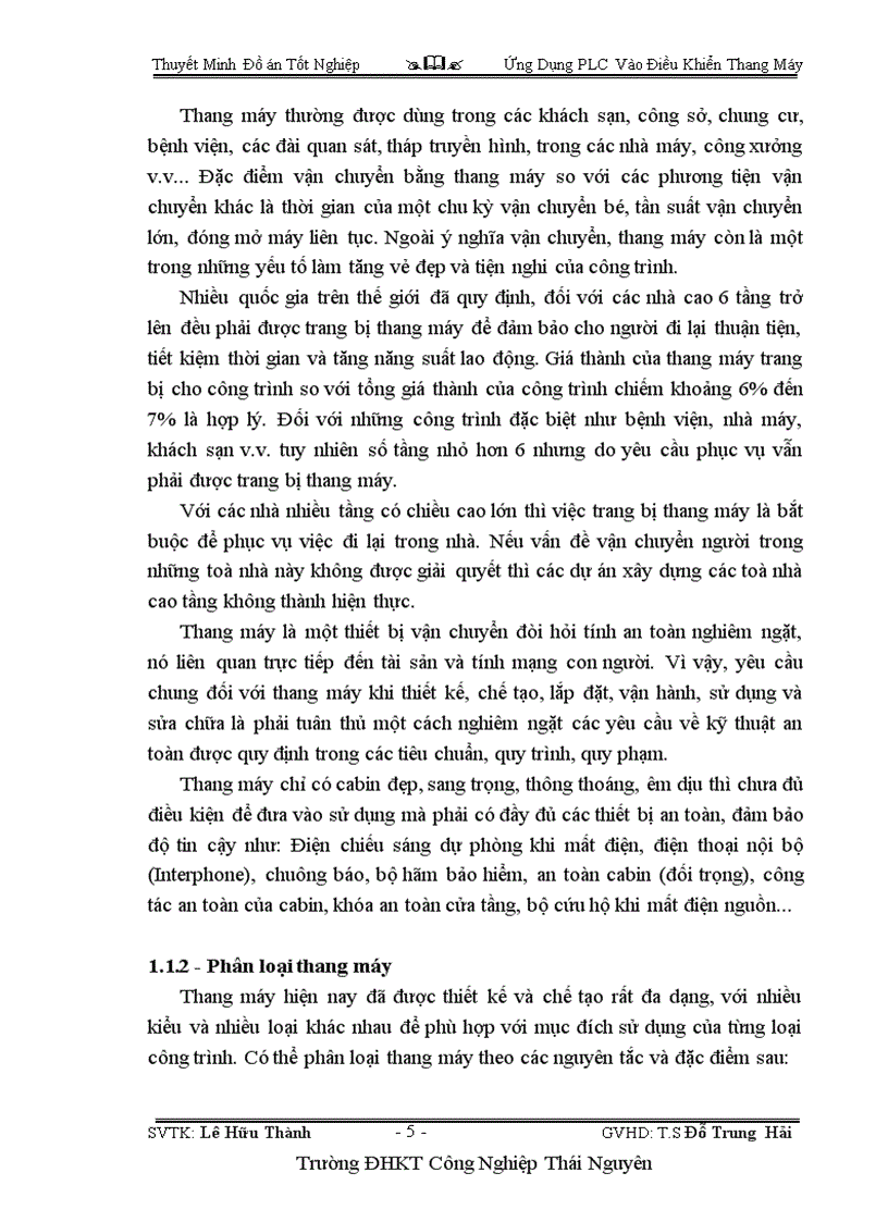 image for page Ứng Dụng PLC Vào Điều Khiển Thang Máy