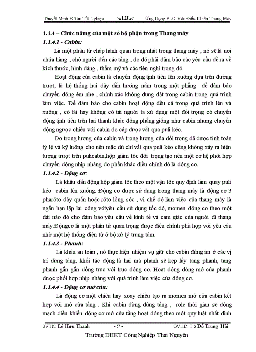 image for page Ứng Dụng PLC Vào Điều Khiển Thang Máy