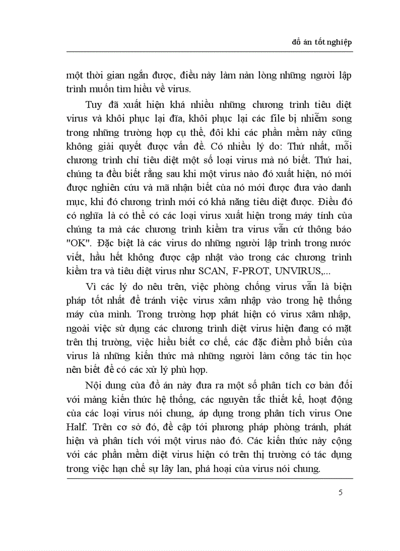 image for page Thiết kế chương trình chống virus