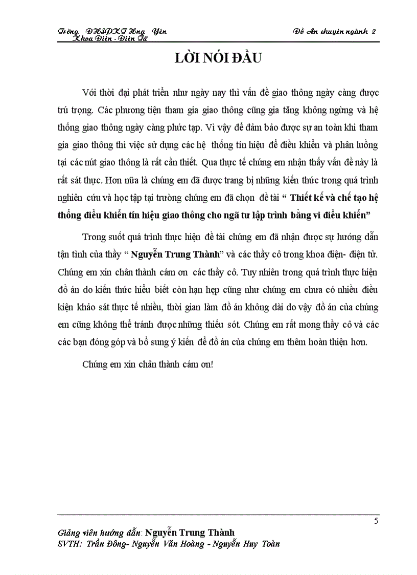 image for page Thiết kế và chế tạo hệ thống điều khiển tín hiệu giao thông cho ngã tư lập trình bằng vi điều khiển