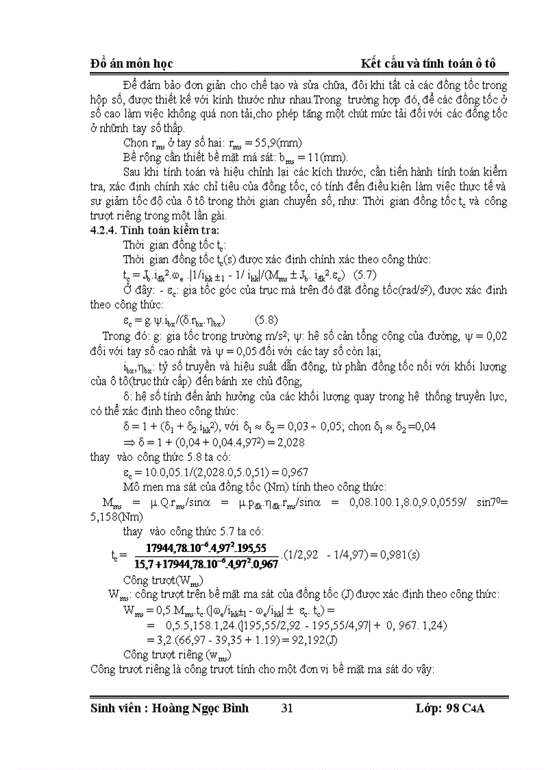 image for page Kết cấu và tính toán ô tô