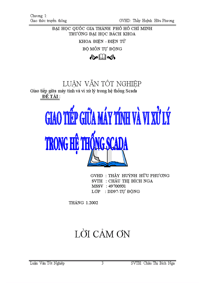 image for page Giao tiếp giữa máy tính và vi xử lý trong hệ thống Scada