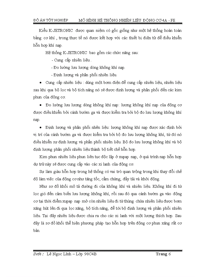 image for page Mô hình hệ thống nhiên liệu động cơ 4a fe