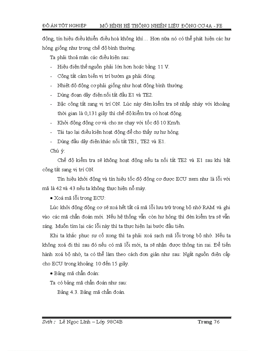 image for page Mô hình hệ thống nhiên liệu động cơ 4a fe