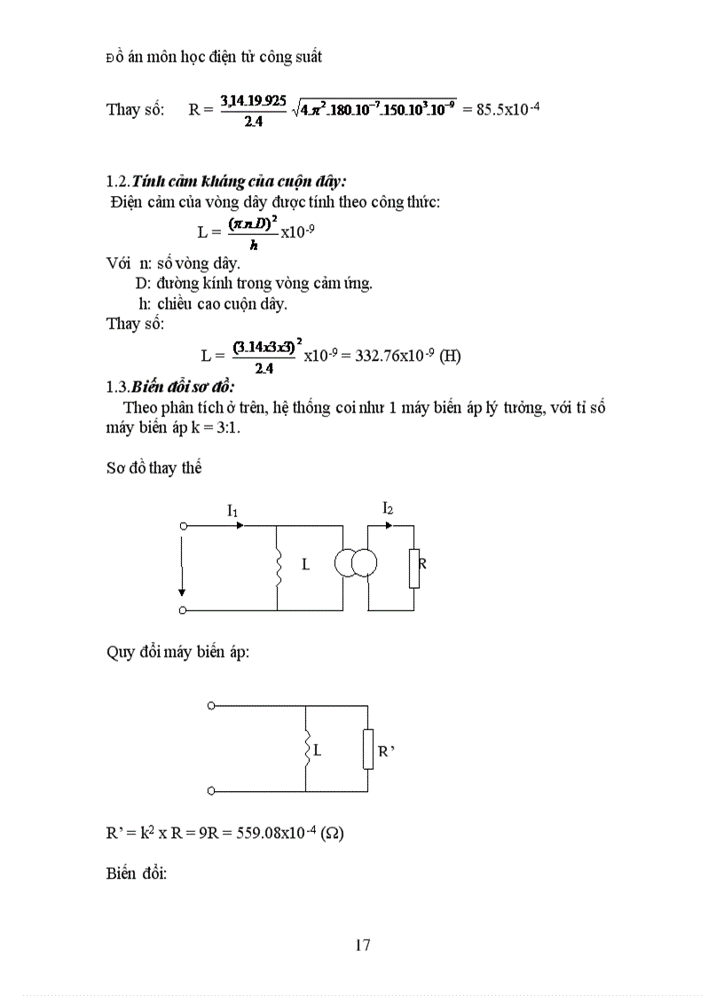 image for page Thiết kế phần nghịch lưu của bộ nguồn cho lò tôi thép