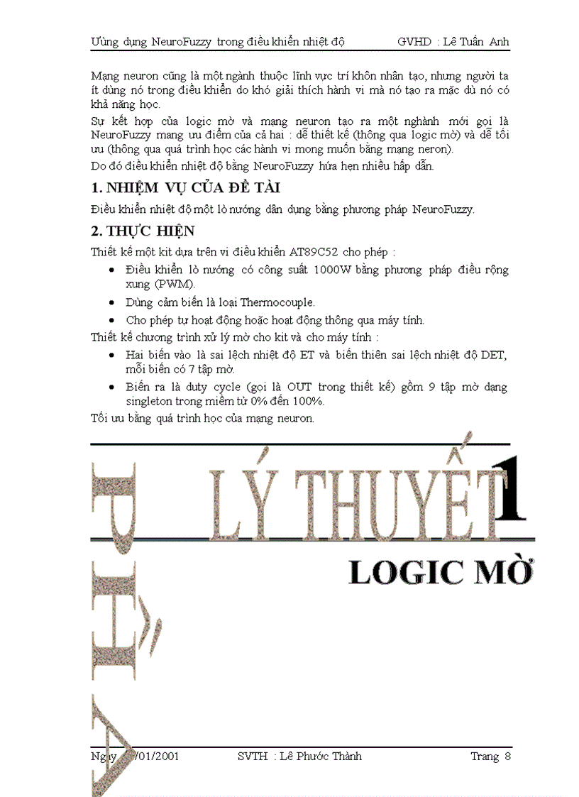 image for page Ứng dụng neurofuzzy trong điều khiển nhiệt độ thông qua kit at89c52
