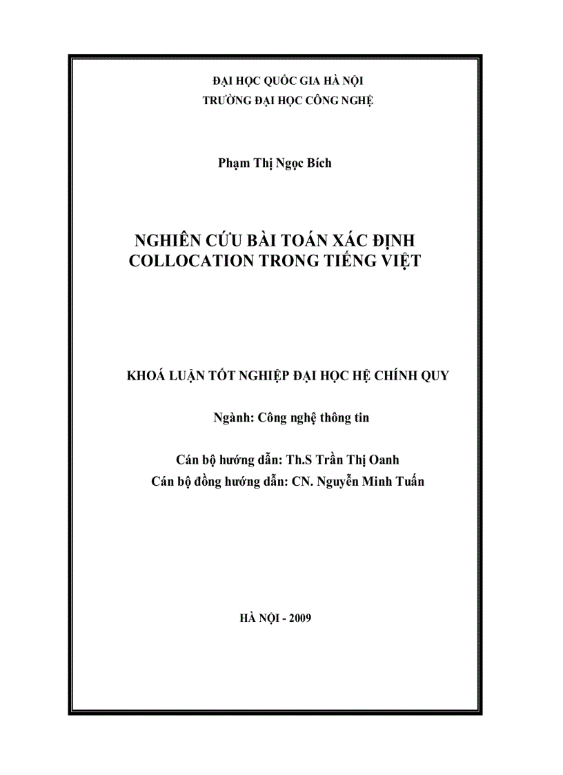 image for page Nghiên cứu bài toán xác định collocation trong tiếng việt