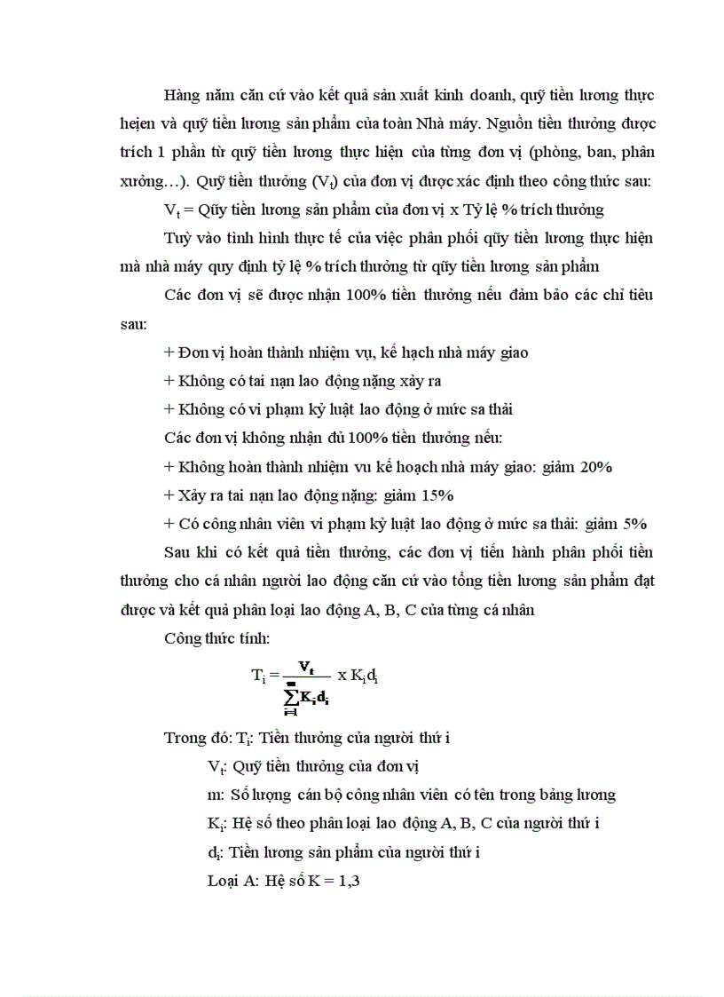 image for page Phân tích tình hình công tác tiền lương tiền thưởng ở Nhà máy Xi măng Lưu Xá