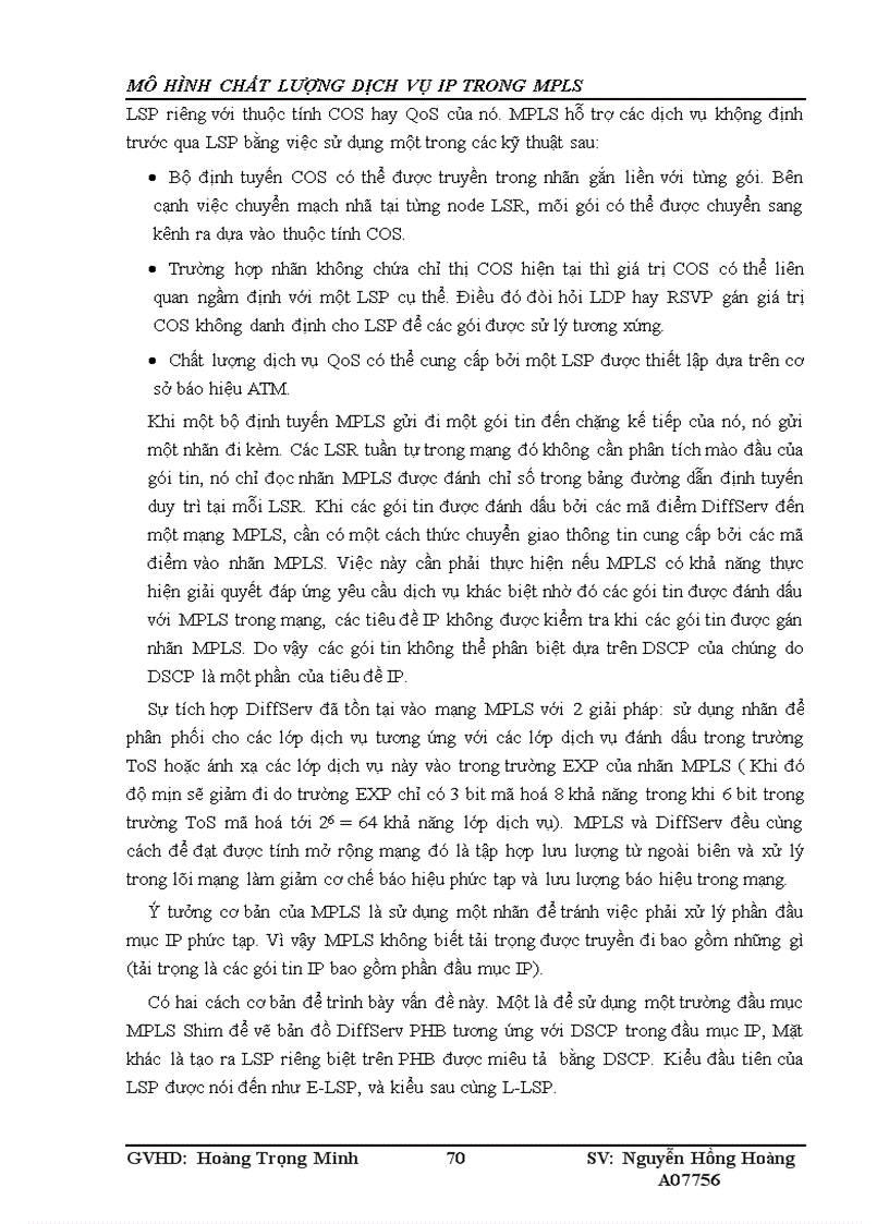 image for page Mô hình chất lượng dịch vụ ip trong mpls