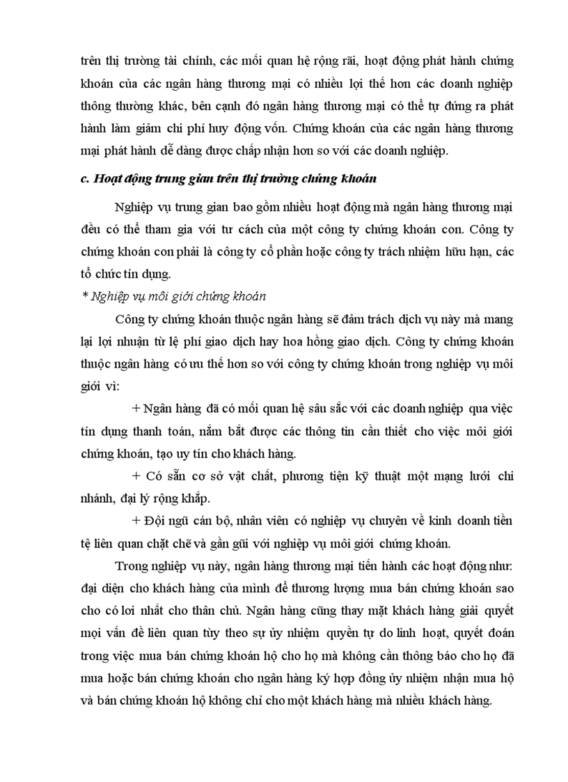 image for page Hoạt động cơ bản của ngân hàng thương mại trên thị trường chứng khoán