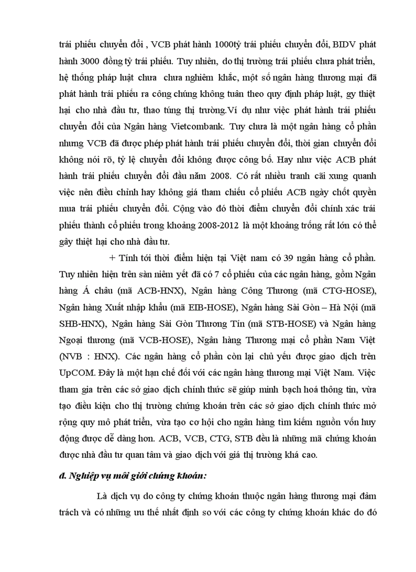 image for page Hoạt động cơ bản của ngân hàng thương mại trên thị trường chứng khoán