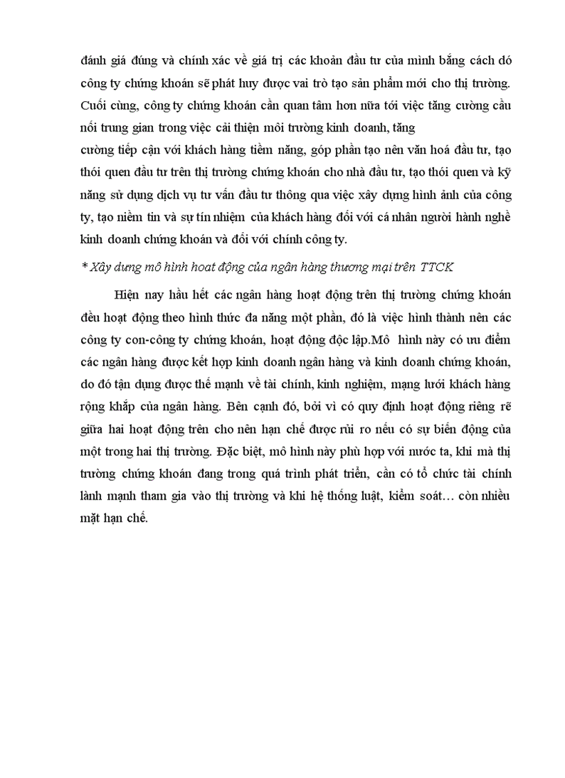 image for page Hoạt động cơ bản của ngân hàng thương mại trên thị trường chứng khoán