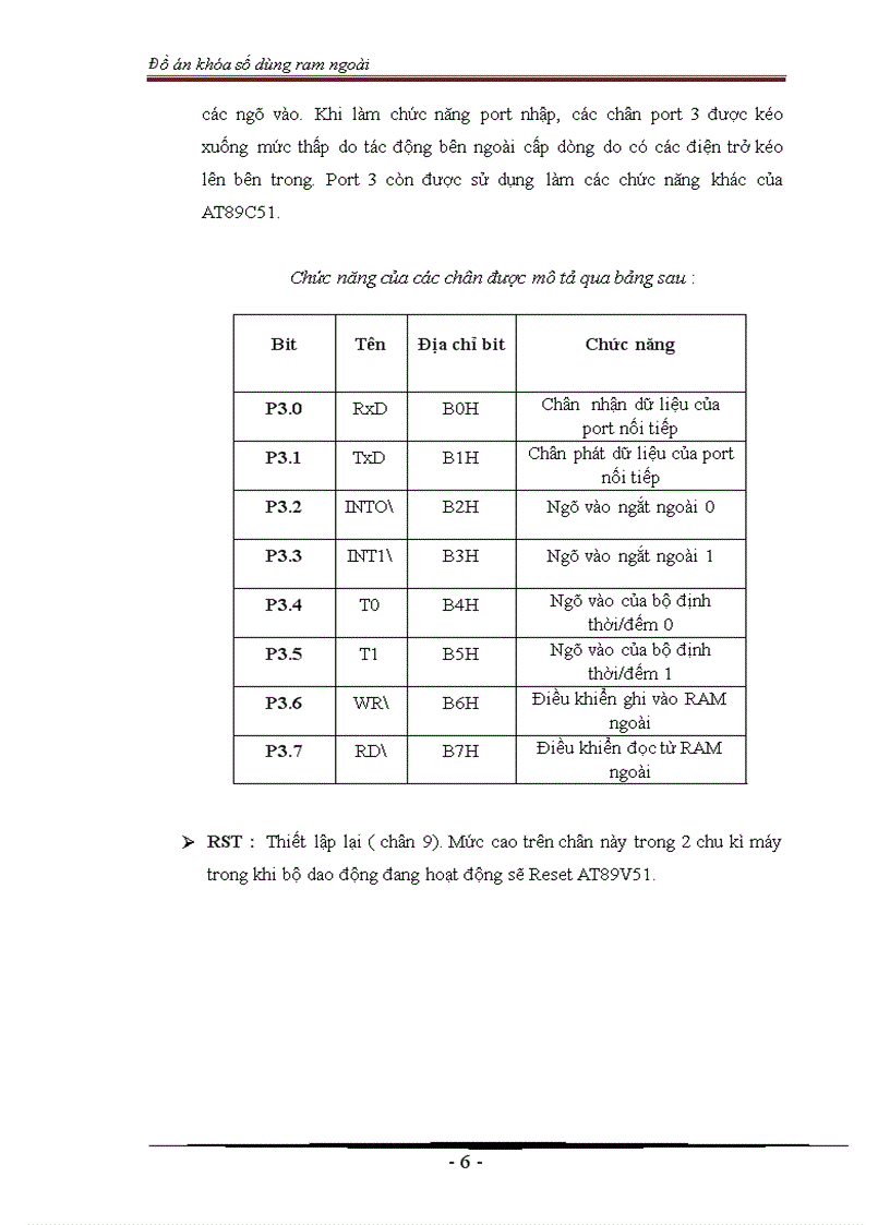 Khóa số dùng ram ngoài