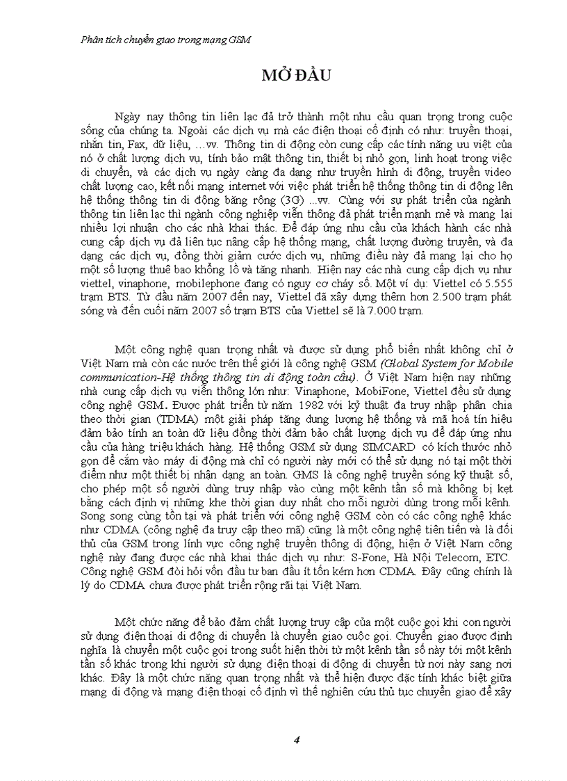 image for page Phân tích chuyển giao trong mạng gsm