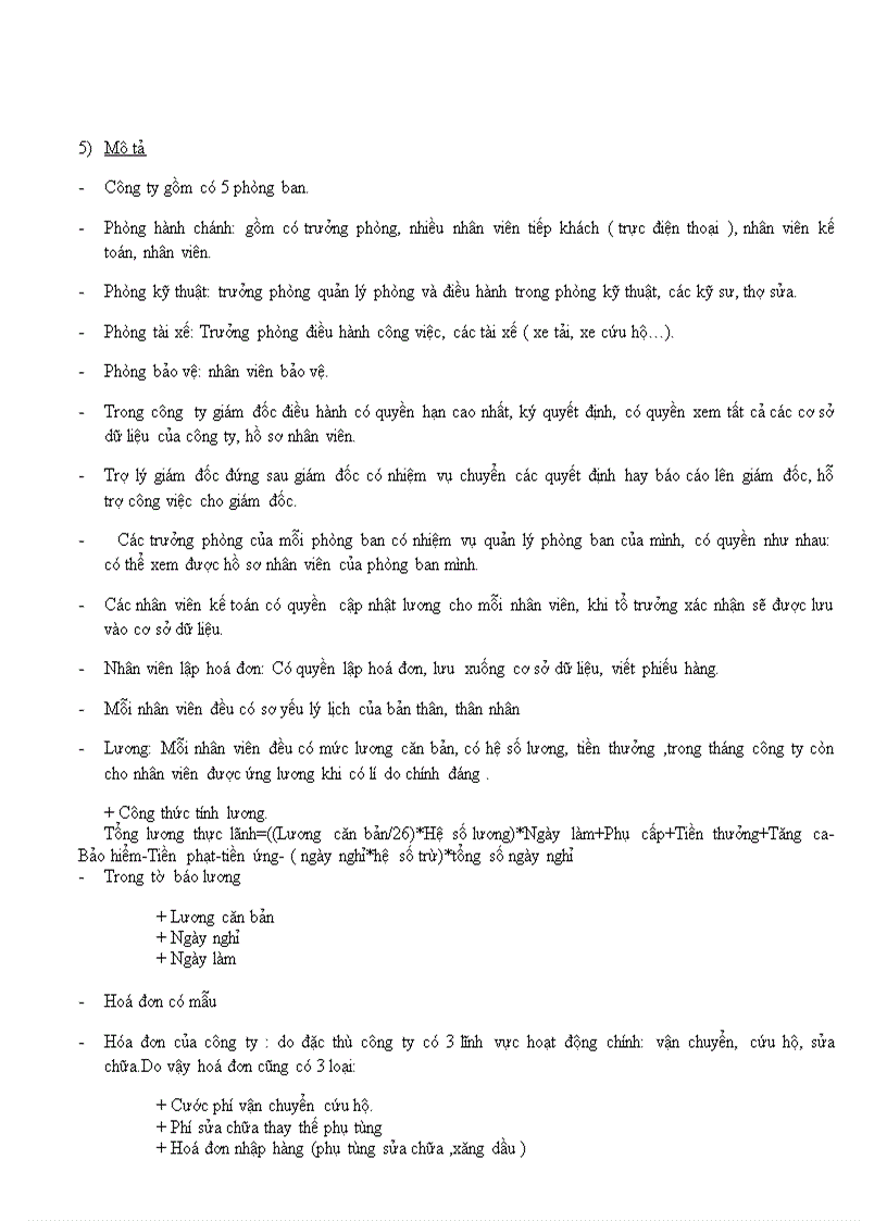 image for page Phân tích thiết kế hệ thống quản lý công ty vận tải sửa chữa cứu hộ thiên tuấn
