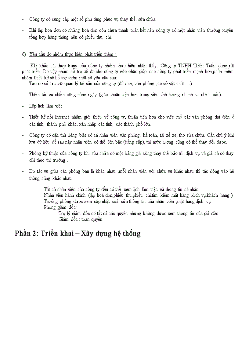 image for page Phân tích thiết kế hệ thống quản lý công ty vận tải sửa chữa cứu hộ thiên tuấn