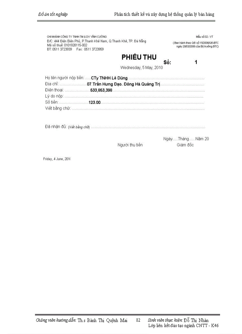 image for page Phân tích thiết kế và xây dựng hệ thống quản lý bán hàng