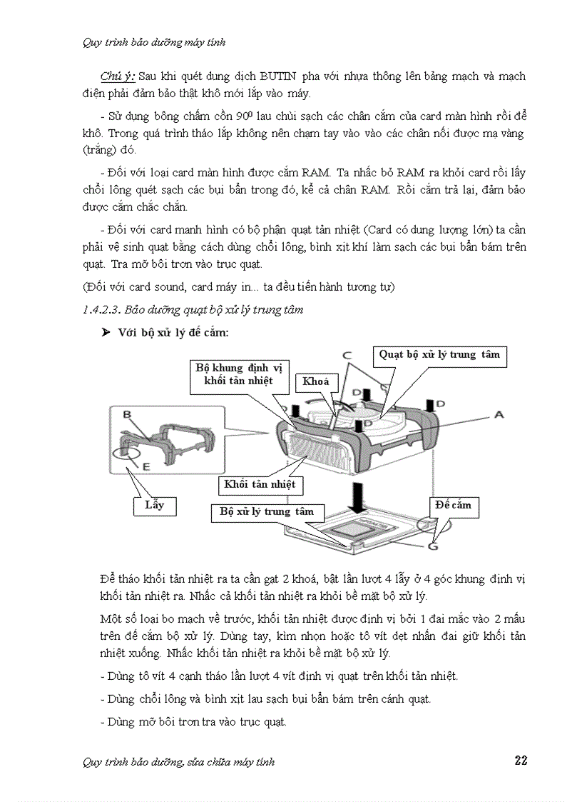 image for page Quy trình bảo dưỡng máy tính