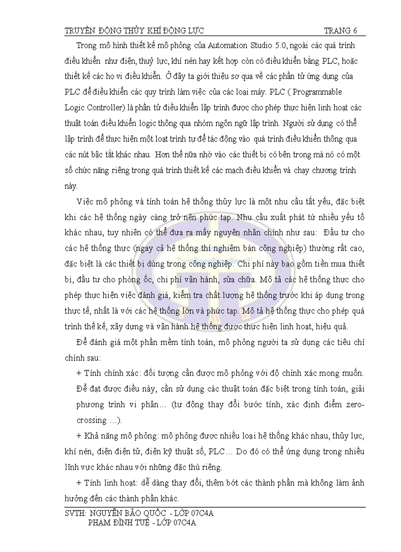 image for page Ứng dụng phần mềm automation studio 5 0 để thiết kế mô phỏng các phần tử thủy lực trong hệ thống truyền động thủy lực