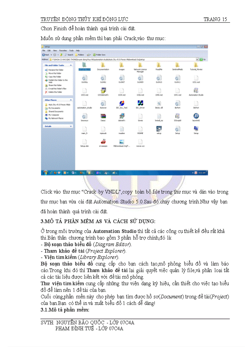 image for page Ứng dụng phần mềm automation studio 5 0 để thiết kế mô phỏng các phần tử thủy lực trong hệ thống truyền động thủy lực