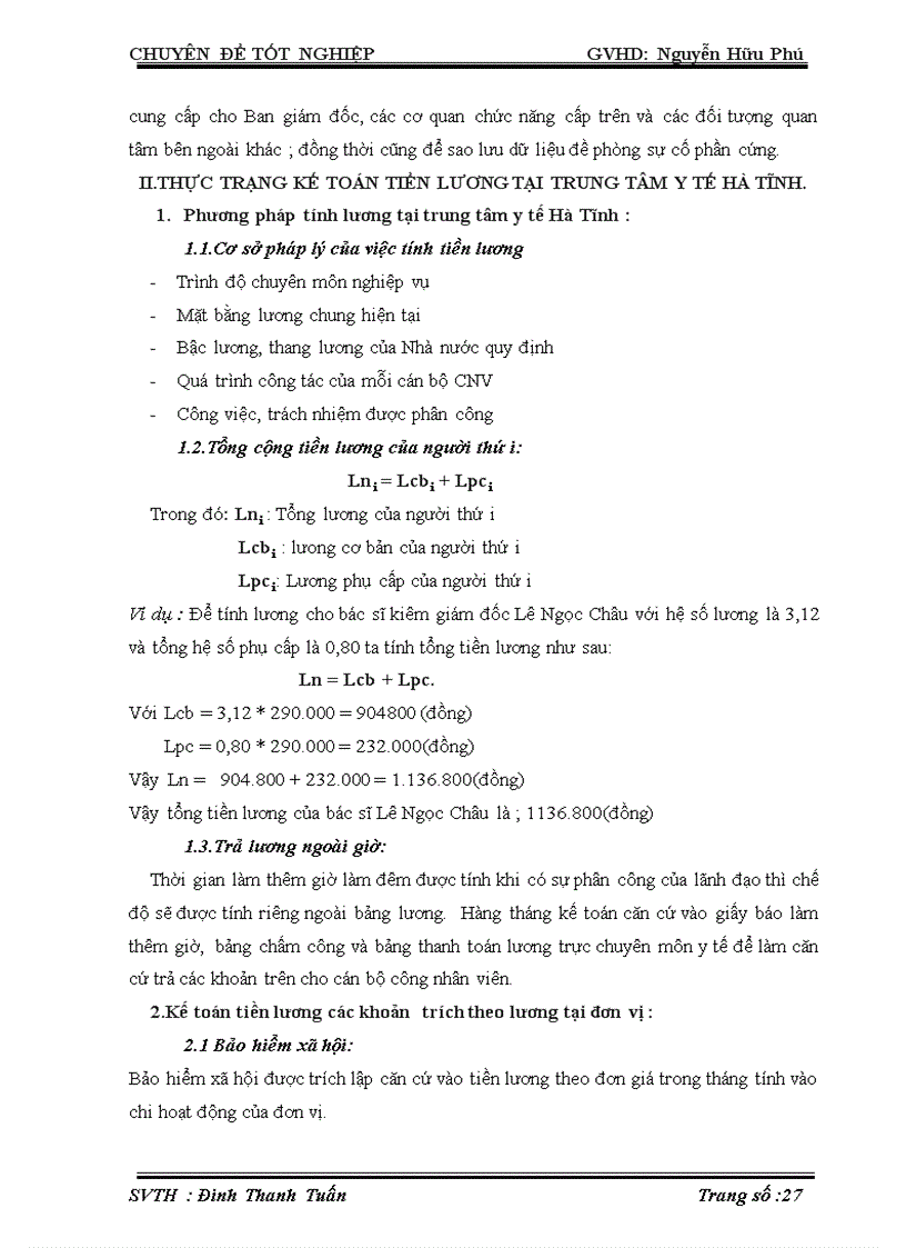 image for page Kế toán tiền lương và các khoản trích theo lương tại Trung tâm y tế