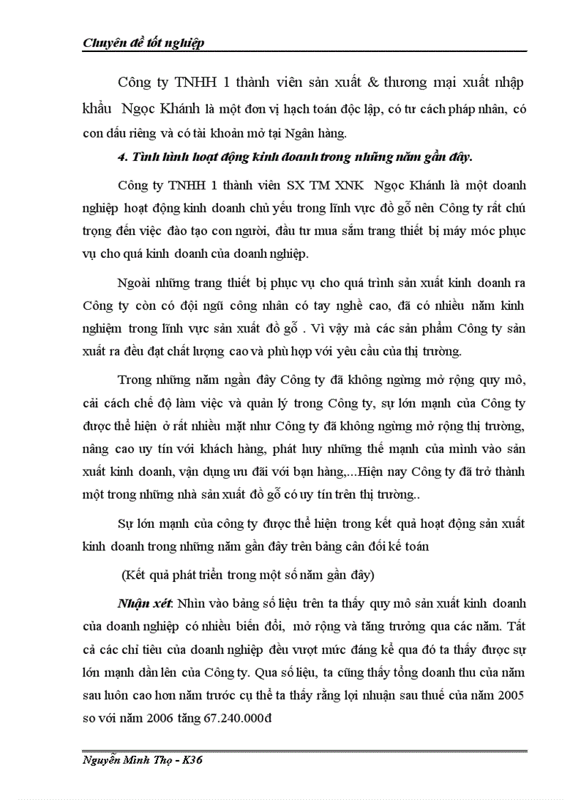 image for page Kế toán tiêu thụ và xác định kết quả tiêu thụ hàng hoá tại Công ty TNHH 1 thành viên SX TM XNK Ngọc Khánh