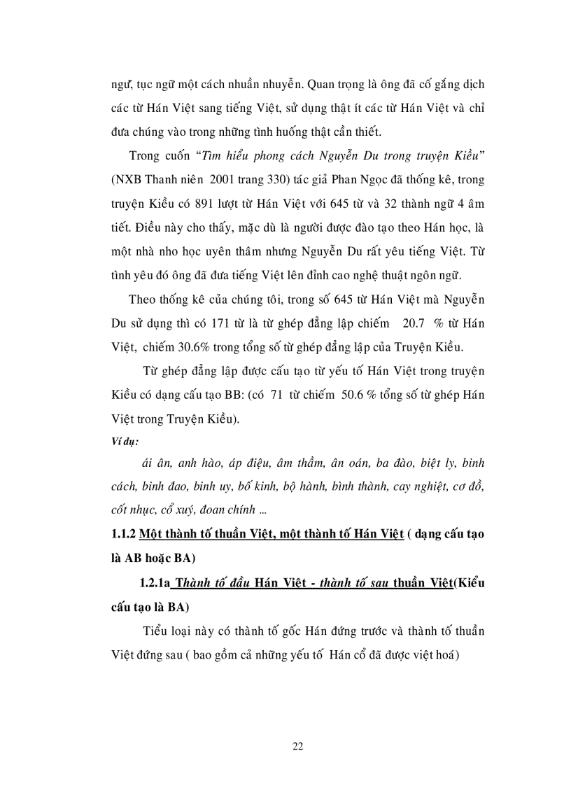 image for page Đặc điểm ngữ nghĩa ngữ pháp của lớp từ ghép đẳng lập trong truyện kiều