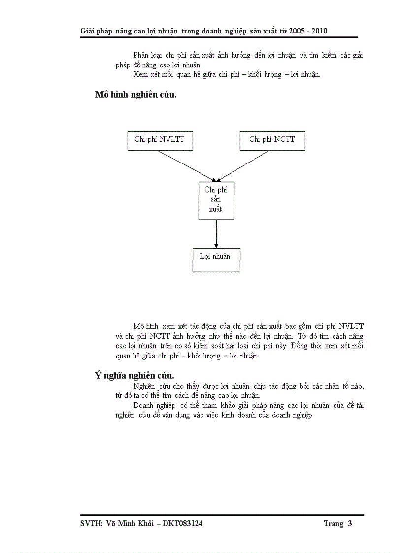 Giải pháp nâng cao lợi nhuận trong doanh nghiệp sản xuất từ 2005 2010
