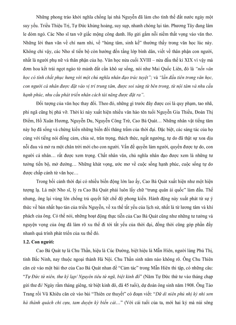 image for page KHẢO SÁT MỘT SỐ ĐẶC ĐIỂM NGHỆ THUẬT THƠ CHỮ HÁN Cao Bá Quát