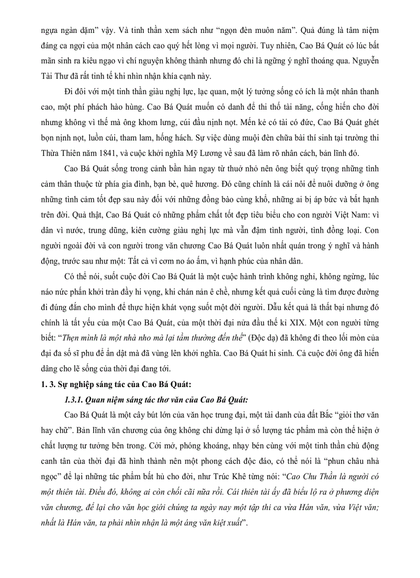 image for page KHẢO SÁT MỘT SỐ ĐẶC ĐIỂM NGHỆ THUẬT THƠ CHỮ HÁN Cao Bá Quát