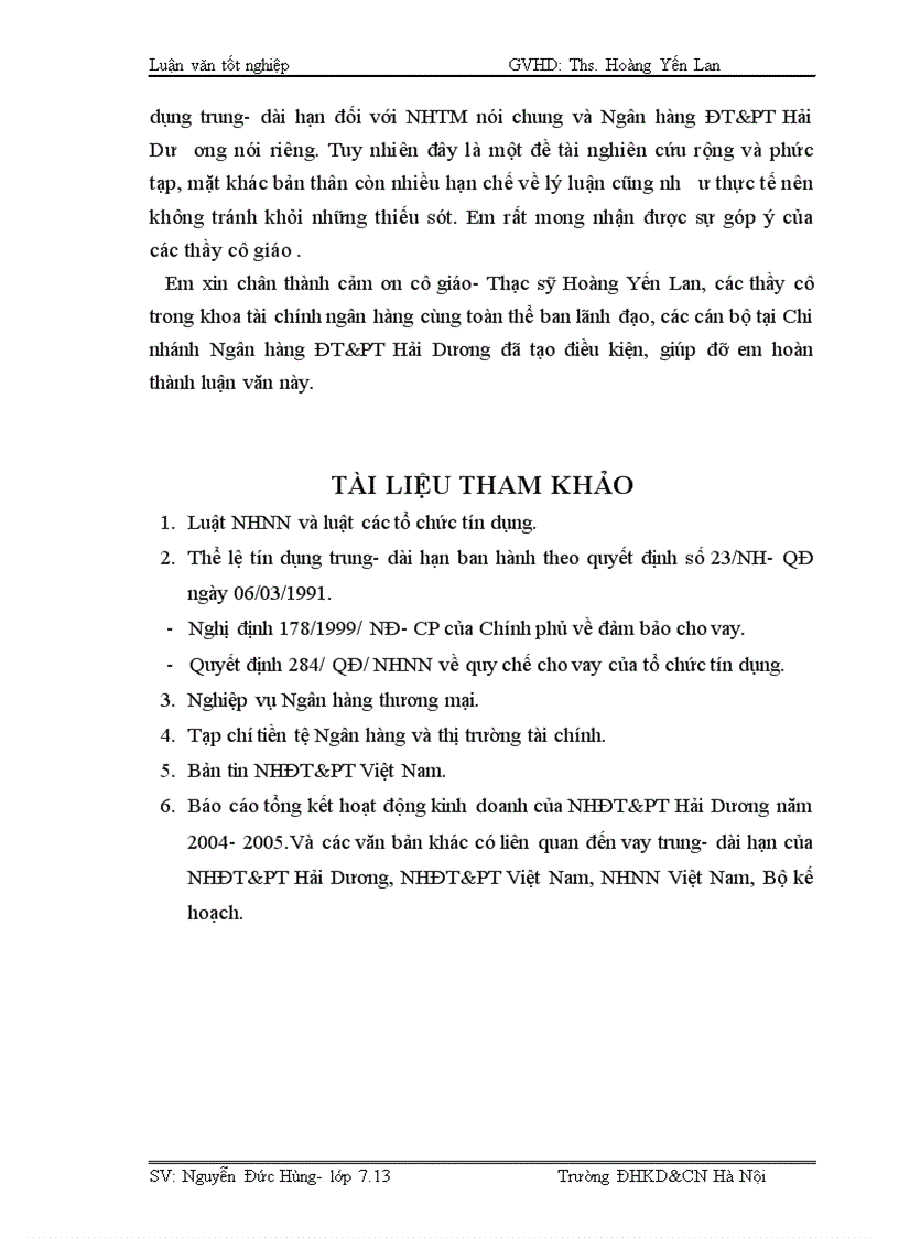 image for page Một số giải pháp nâng cao chất lượng tín dụng trung dài hạn tại Chi nhánh Ngân hàng ĐT PT Hải Dương