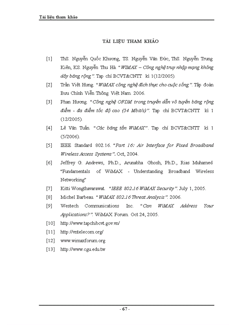 image for page Mô hình mô phỏng hoạt động của hệ thống WiMAX