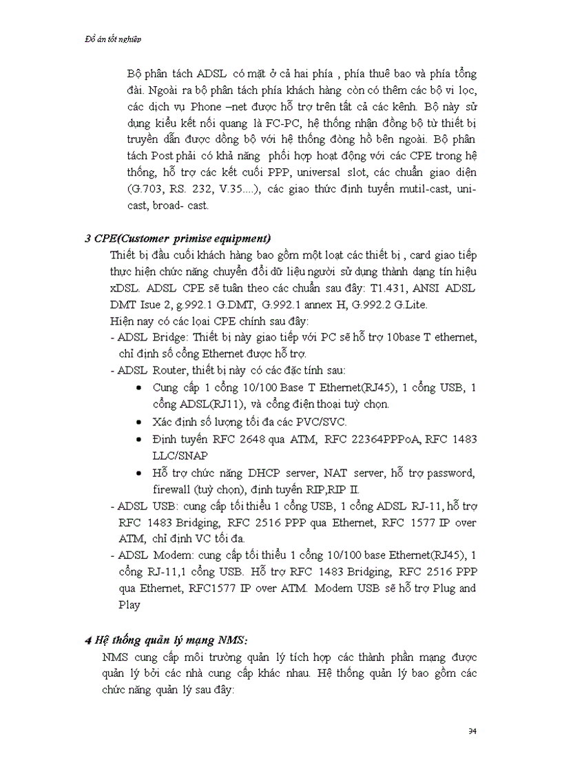 image for page Thiết kế hệ thống cung cấp dịch vụ ADSL cho bưu điện Nghệ An