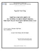 NHỮNG CHUYỂN BIẾN VỀ TƯ TƯỞNG VÀ BÚT PHÁP TRONG TRUYỆN NGẮN Nguyễn Minh Châu SAU 1975